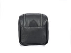 10" Premium Leather Toiletry Travel Pouch With Waterproof Lining | King-Size Handcrafted Vintage Dopp kit By Aaron Leather Goods (Jade Black)