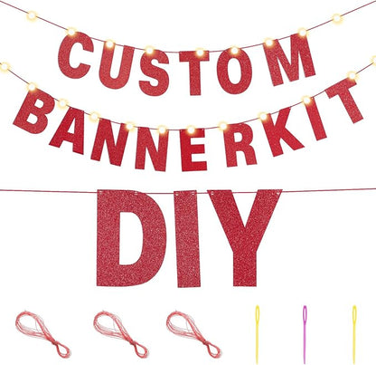 TaoBary 112 Pcs DIY Letter Kit Glitter Customizable Banner Letters Include 107 - Image 6
