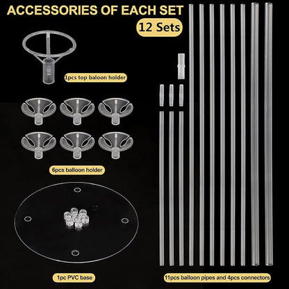 12 Sets Balloon Stand Kit, Balloon Sticks Holder - Image 3