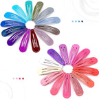 Colorful Snap Hair Clips Hair Barrettes for Girls,Clips Candy Color Hair Accessories for Kids Teens, Toddlers,Women (Color=Multicolor | Pack=100-Pack)