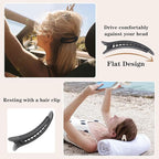 5 PCS Flat Hair Clips, Medium Lay Flat Claw Clips for Women Girls, Stylish Matte Non-slip Hair Claws for Thick Thin Hair(Tortoise)