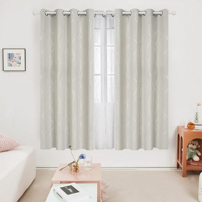 Deconovo Living Room Curtains 72 Inches Long, Thermal Insulated, Room Darkening - Image 2