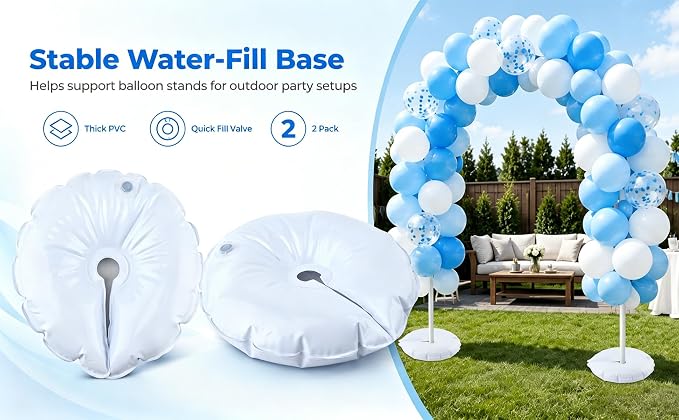 4 Pcs Water Weight Bags for Balloon Column Stand & Balloon Arch | Openable - Image 8