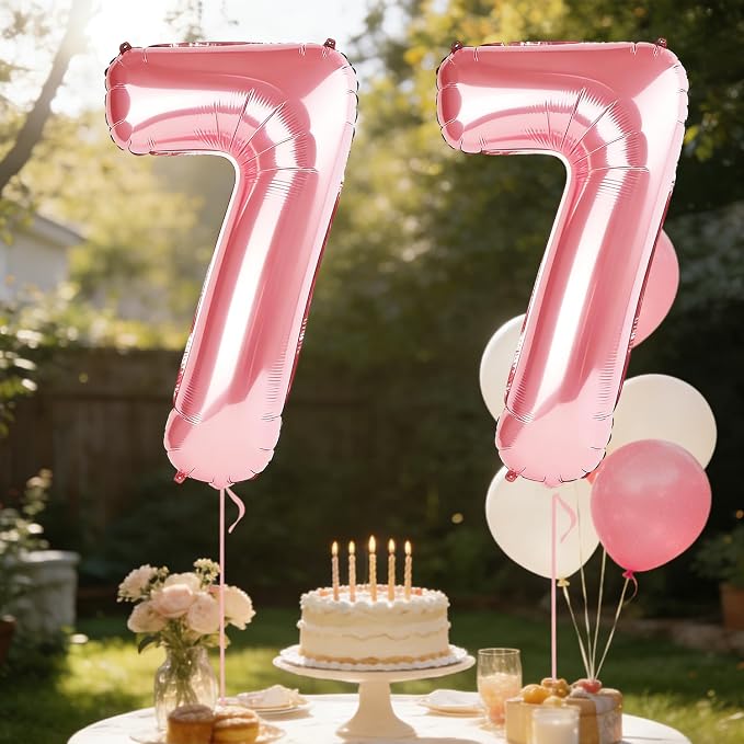 40 Inch Number 77 Balloons for 77th Birthday Party Decorations, 0-100 Jewelry - Image 3