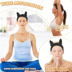 Jowmoy Cute antlers Headband Frog Eye Elastic to Wash Face for Women Makeup Shower Spa.