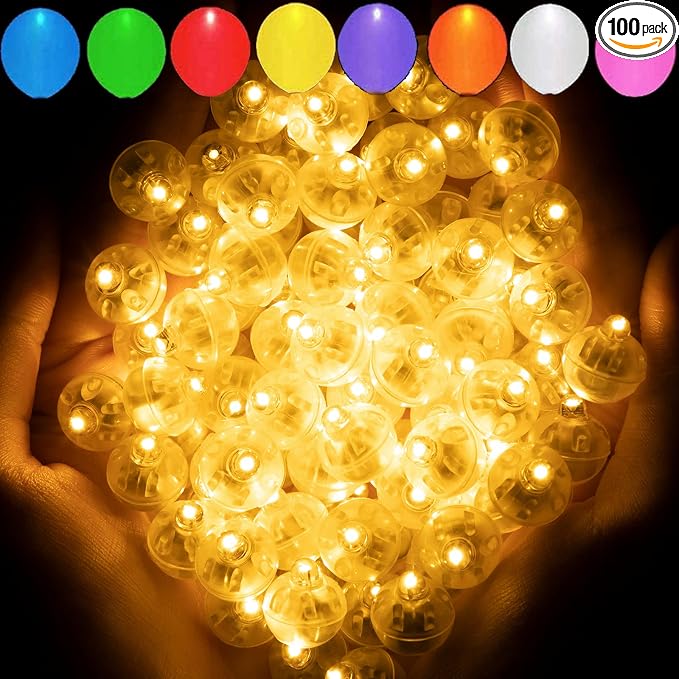 Aogist 100pcs Warm White Balloon Light, Long Standby Time Waterproof Mini Ball by Aogist