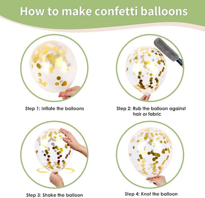 RUBFAC Pink and Sage Green Balloons, Party Easter Balloons Metallic Gold - Image 4