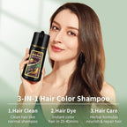 Dark Coffee Hair Dye Shampoo 3 in 1 for Gray Coverage, Instant Natural Hair Color Shampoo, Semi-Permanent Shampoo Hair Dye, Gifts for Men Women 16.9 Floz