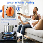 Orange Kitchen Timers for Cooking, Chef Cooking Timer Clock with Loud Alarm,100% Mechanical Desk Timer - No Batteries Required - Magnetic Backing, Exquisite Stainless Steel Body - Countdown Reminder