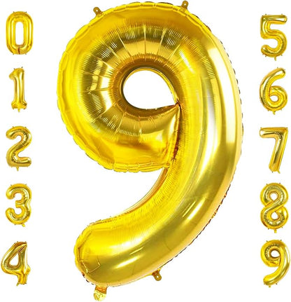 Number 9 Balloons for 9th Birthday Party Decorations, 0-100 Large No.9 Balloons by Joycard