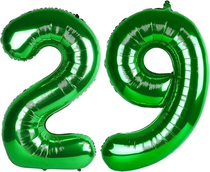 Number Balloons 29 Balloon 40 inch Dark Green by Enyeopd