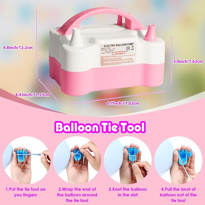 Balloon Pump Electric with Dual Nozzles & Tying Tool - Image 5