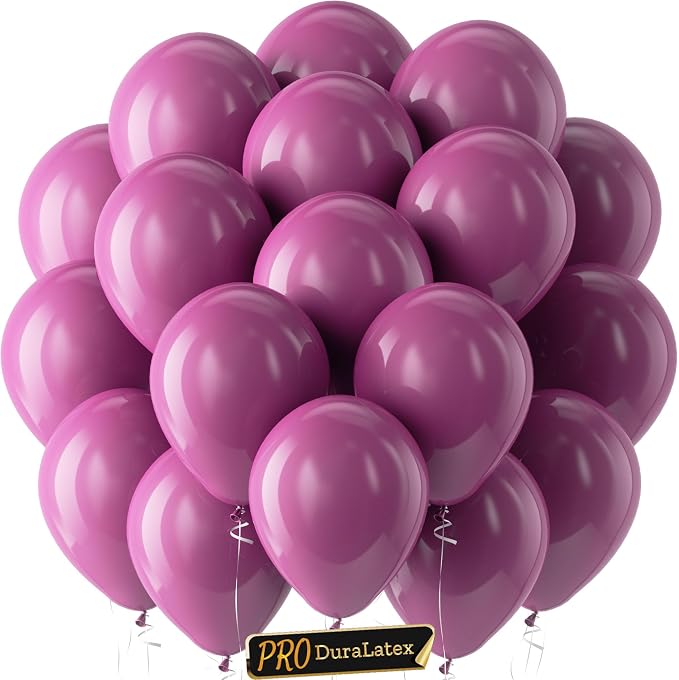 Pro Duralatex Dark Purple Extra-Thick Balloons 120 Pack 10 inch | Dark Magenta by Bezente