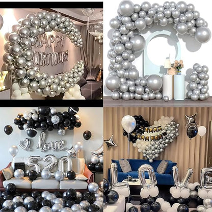 400 Pack Silver Balloons 5 Inch Metallic Chrome Silver Latex Small Balloon - Image 6