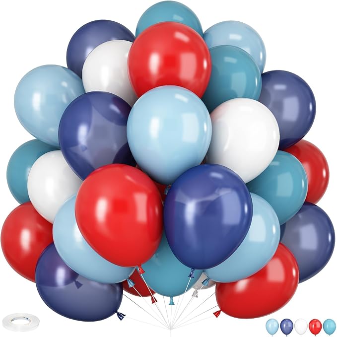 HILAVO Red Blue White Balloons by HILAVO