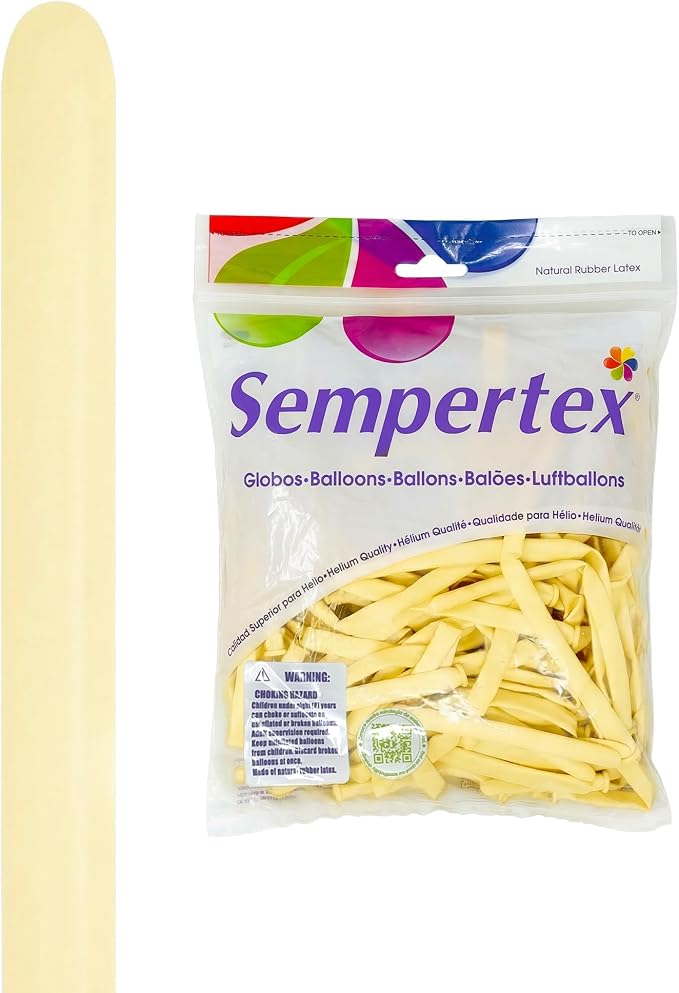 Sempertex Pastel Matte Yellow Balloons, thick & durable, bridal showers by Sempertex