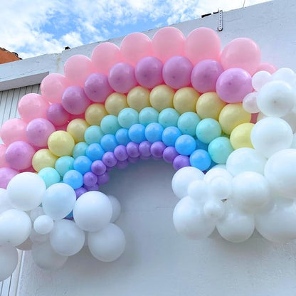 Pastel Balloons, 12 Inch Macaron Pink Blue Purple Green Yellow Ice Cream - Image 4