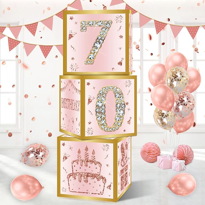 DataMoon 70th Birthday Decorations Boxes by DataMoon