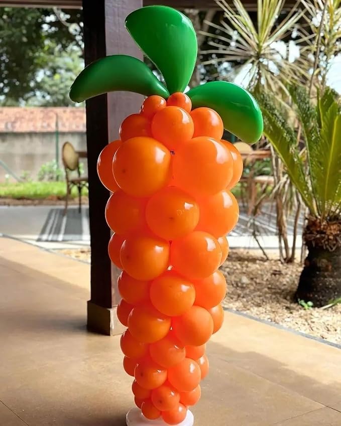 10 Pcs 18 Inch Orange Matte Latex Balloons - Image 5