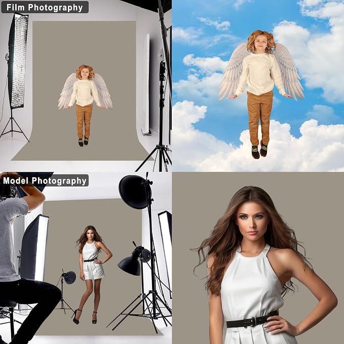 Grey Photography Backdrop for Photoshoot, 7x10 FT | Versatile Studio Photo - Image 3
