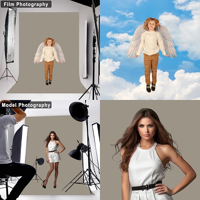 Grey Photography Backdrop for Photoshoot, 10x10 FT | Versatile Studio Photo - Image 3