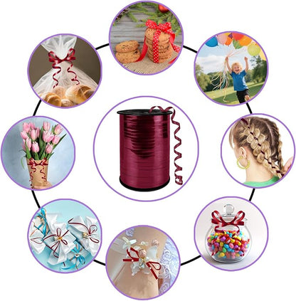 Premium Burgundy Curling Ribbon，500 Yard，1/5" - Image 5
