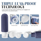 Travel Bottles for Toiletries, 3oz TSA Approved Travel Size Toiletries, Silicone Leak-Proof Refillable Containers, Squeezable Liquid Essentials Bottles W/Clear Bag (BLUE)
