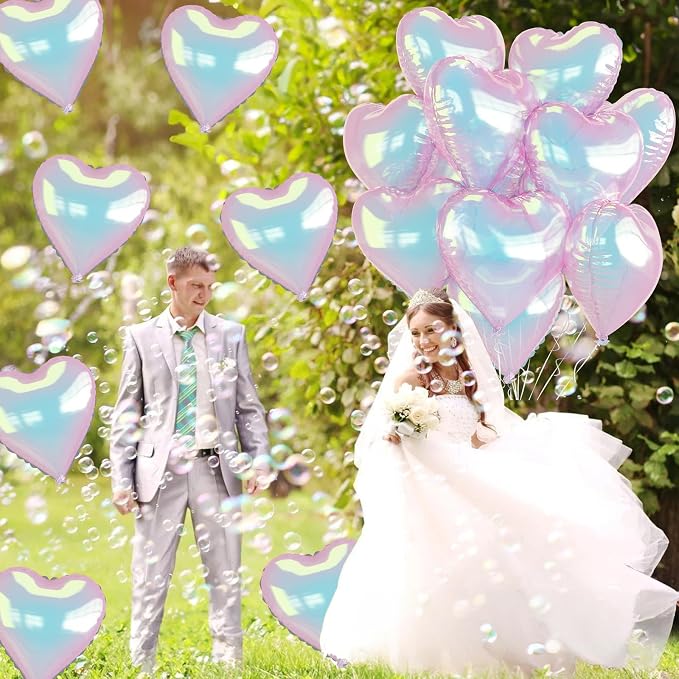Iridescent Heart Balloons - Image 9