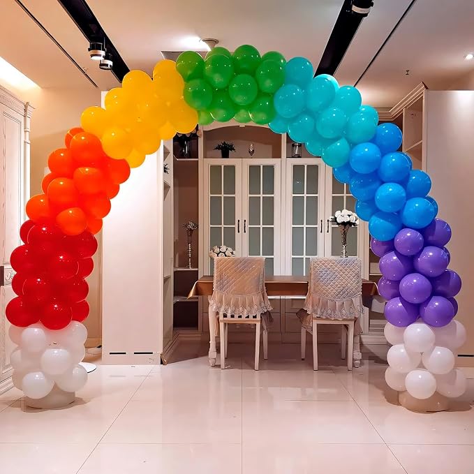 125 pcs Rainbow Latex 5 Inch Balloons, Small Balloons - Image 5