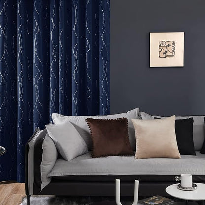 Deconovo Living Room Curtains 63 Inches Long, Thermal Insulated, Room Darkening - Image 3