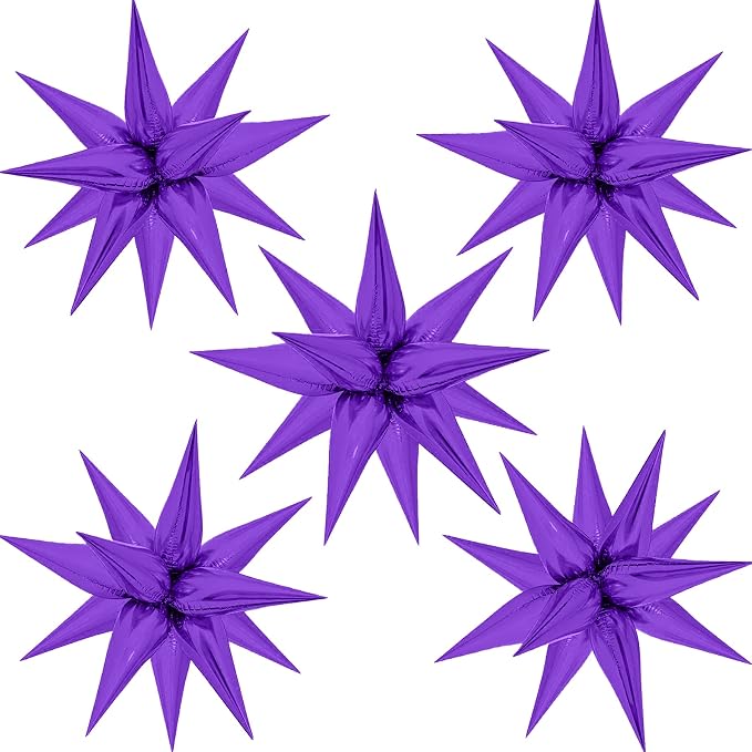ZAKVOOR 60 Pcs Star Balloons 12 Spike Foil Explosion Party Decoration Balloons by ZAKVOOR