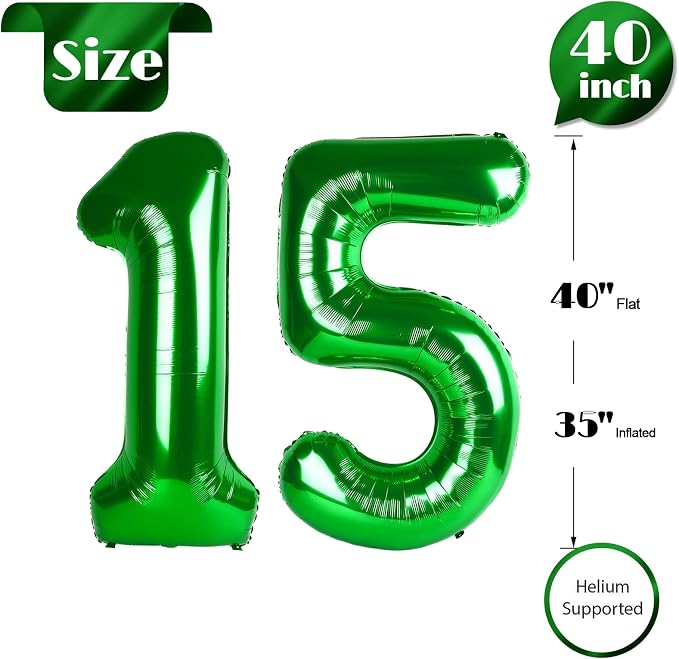 Green 15 Balloon - Image 5
