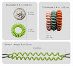 Spiral Hair Ties, 24 Pcs TPU No Crease Coil Hair Elastics, Multi-Color Matte, No Damage for Thick/Thin Hair, Hair scrunchies Ponytail Hlolders for Women Girls Kids (12 Colors)