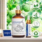 HIQILI Bergamot Essential Oil for Diffuser, Skin, Hair, DIY, 100% Pure & Natural - 3.38 Fl Oz (100 mL)