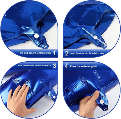 Night Blue Number 1 Balloon 40 inch, 1st Birthday Party Balloons Decorations | - Image 2