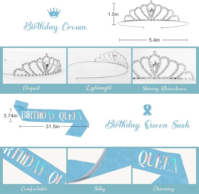 Amandir Blue Birthday Decorations - Image 4