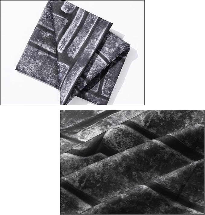 VitalCozy 10 x 8 ft Gray Brick Wall Backdrop Fabric Brick Photo Background | - Image 4
