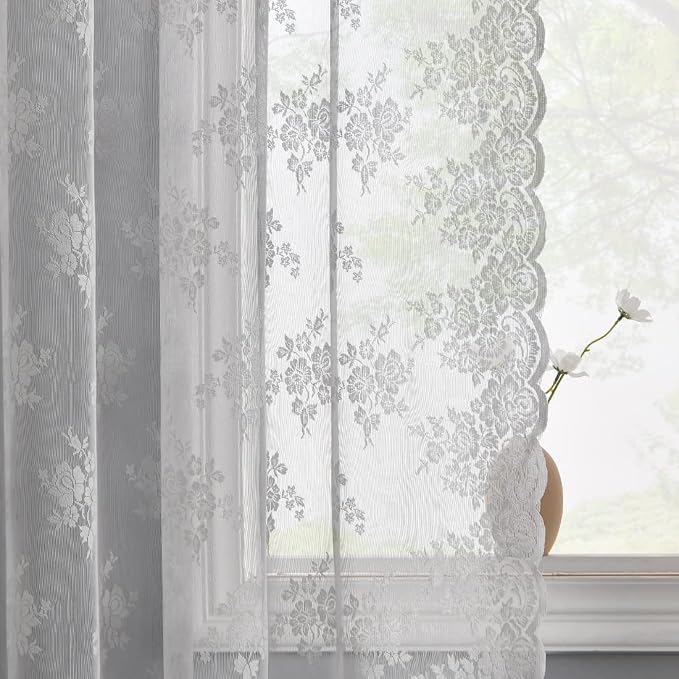 Kotile Vintage Grey Sheer Curtains by Kotile+Curtains