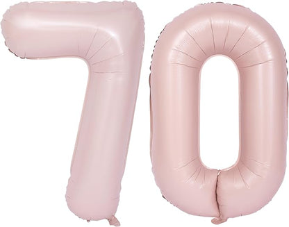 40 In Matte Pink Number Balloons Helium Foil Mylar Balloon Digital 70 | Suitable by Exquisitehighqualitypartydecorationstomeetyoureveryneed%EF%BC%81