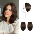 2 Pcs Clip In Hair Volumizer 8 Inch Invisible Heat Resistant Hair Pieces Thick Hair Clip Ins Adding Extra Volume Hairs Extensions Short for Women With Thin & Fine Chocolate Brown