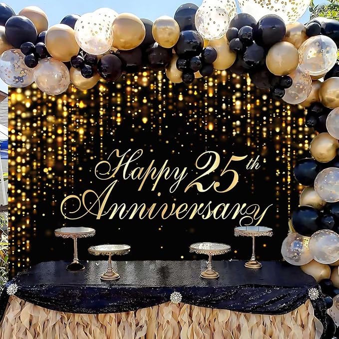 Happy 25th Anniversary Backdrop - Image 2