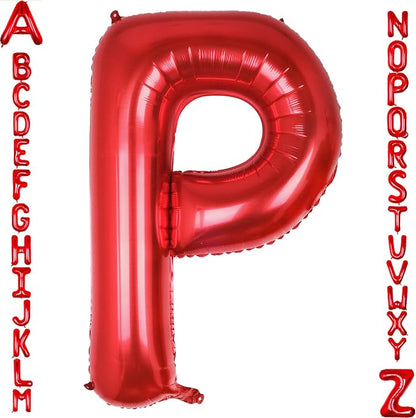 AULE 40 Inch Red P Balloon Letter Foil A-Z Birthday Big Alphabet | Birthday by AULE