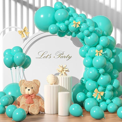 Teal Balloons Different Sizes 135pcs 18 12 10 5 Inch Turquoise Balloons Arch by YISHEBAPA