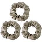 Mulberry Silk Hair Ties, Frizz Prevention and No Damage, Sleep and Night Accessories for Women (Apricot) - 3 Pack