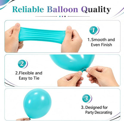 Black Teal Purple Balloons - Image 3