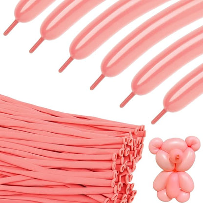 260 Balloons - Pink Long Balloons by KEXINGTUO