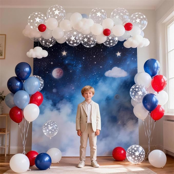 Red White and Blue Baseball Balloons - Image 8