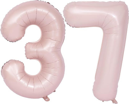 40 In Matte Pink Number Balloons Helium Foil Mylar Balloon Digital 37 | Suitable by Exquisitehighqualitypartydecorationstomeetyoureveryneed%EF%BC%81