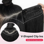 ALXNAN Long Wavy Hair Extensions for Women, Clip in Hair Extensions Clip Ins Soft Full Head Synthetic Hairpieces 20 Inch Balayage Dark Brown to Chestnut Brown