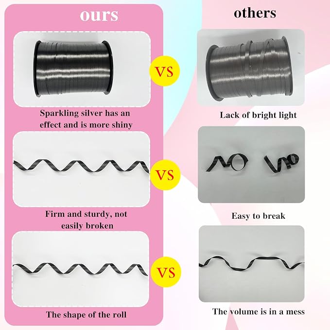 500 Yard Premium Black Curling Ribbo, Curling Ribbon - Image 3